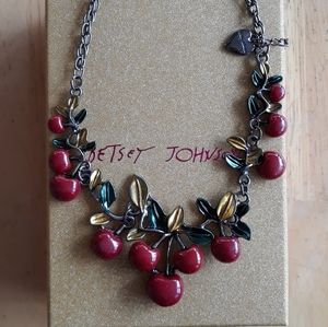 Betsey Johnson Cherries Neckl. New, Rare